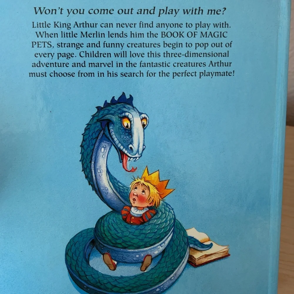 VINTAGE Little Merlin's Book of Magic Pets - Hardcover Pop-Up Book